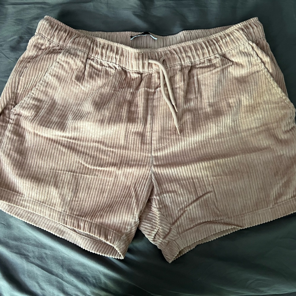 Mens ASOS design pink corduroy shorts XL